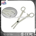 100% new plastic body piercing tools disposable forceps,EO gas sterilized slotted sponge disposable piercing forceps